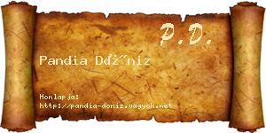 Pandia Döniz névjegykártya
